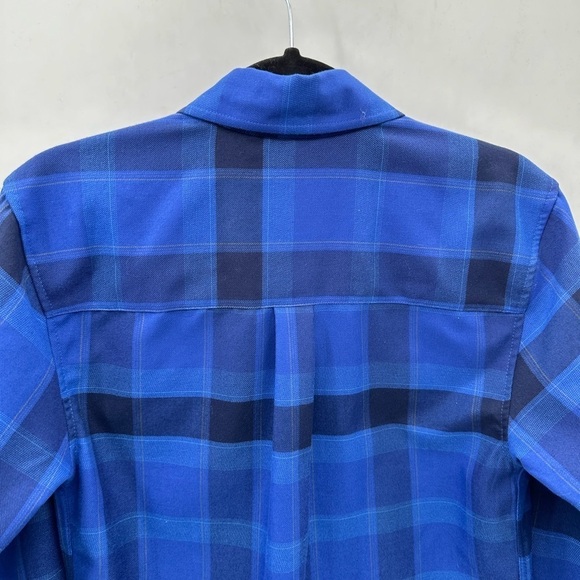DIXXON Dawson blue gorpcore polyester unisex workwear oversized flannel XS - Picture 10 of 12